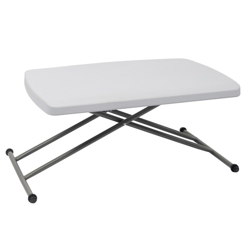 30'' Plastic Rectangular Adjustable Folding Table