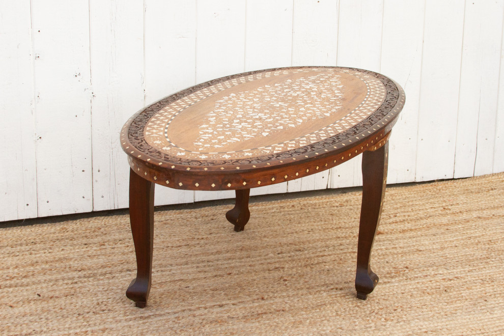 Mid Century Anglo Indian Inlay Coffee Table   Eclectic   Coffee And Accent Tables   by De cor  Houzz