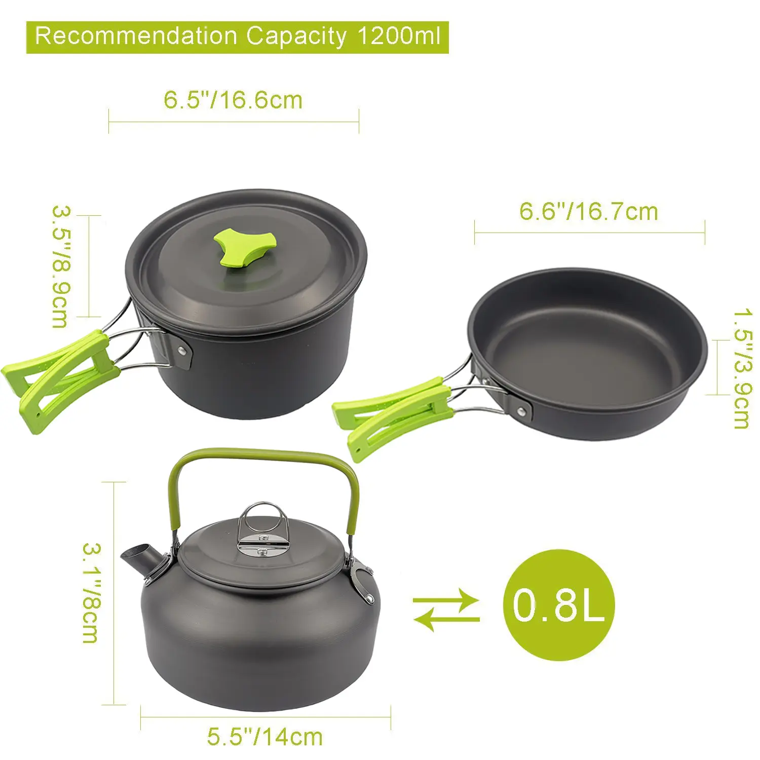 2 3 Persons Outdoor Portable Aluminum Camping cook set Pots and Pans Cookware Set Camping Hiking Kitchen Equipment