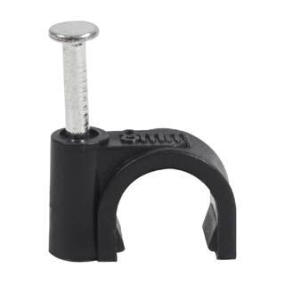 QualGear 8 mm Cable Clips Black 100-Pack CC8-B-100-P