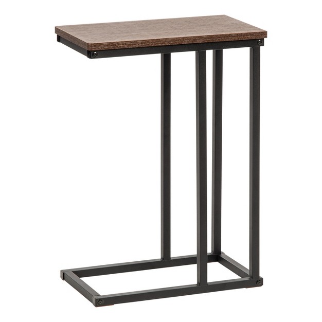 Iris Usa Wood And Metal Side Accent Table Brown