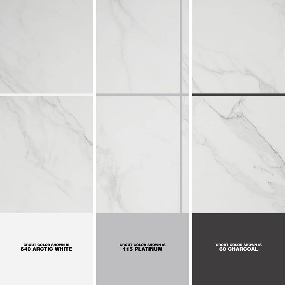 ELIANE Donchez White Calacatta 24 in. x 24 in. Glazed Porcelain Floor and Wall Tile (15.76 sq. ft.Case) 8048711