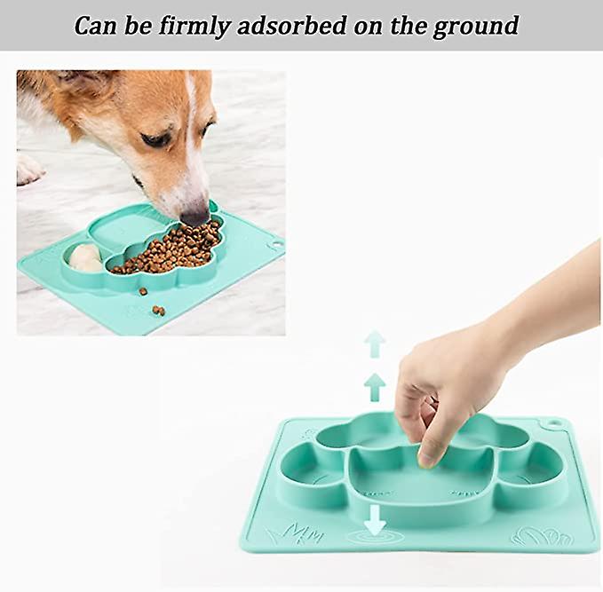 Dog Bowl Dog Food Bowl， Slow Feeder Dog Bowl With Non Slip Silicone Mat， Suitable For Food And Water， No Spill Non-slip， Pet Puppy Bowl Dog Bowl For S