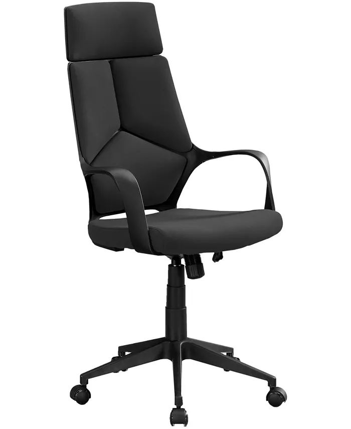 Monarch Specialties High Back Executive Office Chair in Black