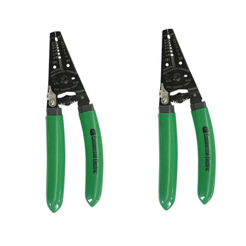 Commercial Electric 7 in. Wire Stripper and Cutter (2-Pieces) 06010T