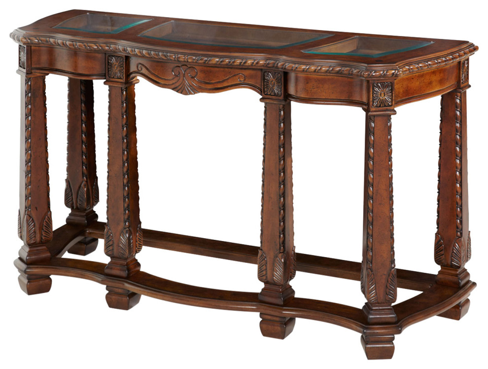 Windsor Court Sofa Table  Vintage Fruitwood   Victorian   Console Tables   by HedgeApple  Houzz