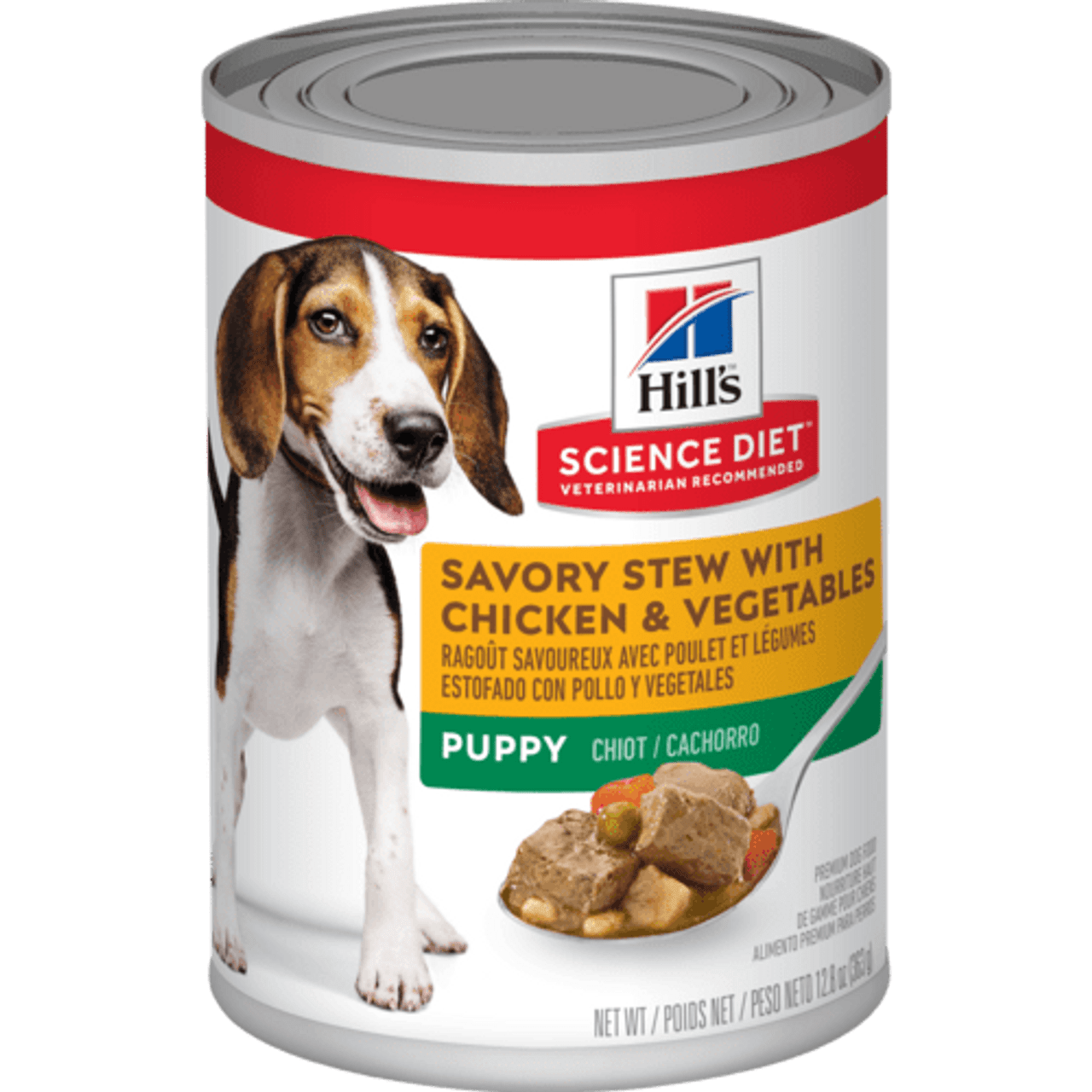 Hill's Science Diet Puppy Savory Stew With Chicken and Vegetables Canned Dog Food， 12.8 Oz.