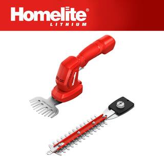 Homelite 12V Lithium Cordless Battery Grass Shear and Shrubber Trimmer with Internal 2.5 Ah Battery and Charger HOMHT10