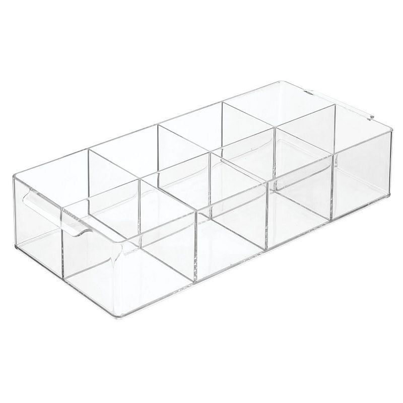 mDesign Plastic Tea Storage Organizer Caddy Tote， 8 Sections