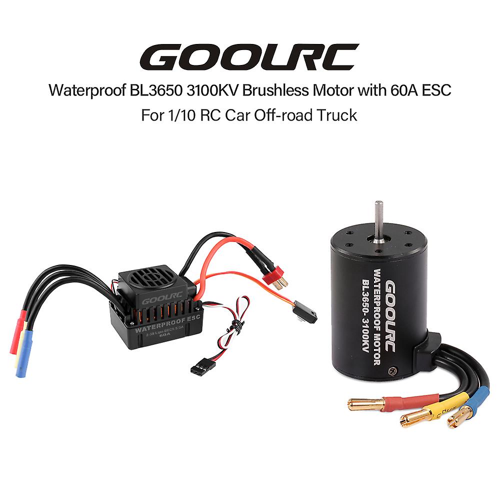 Goolrc Bl3650 3100kv Motor，1pcs 60a Waterproof Esc，4 Pcs M3screw，2 Pcscable Tie