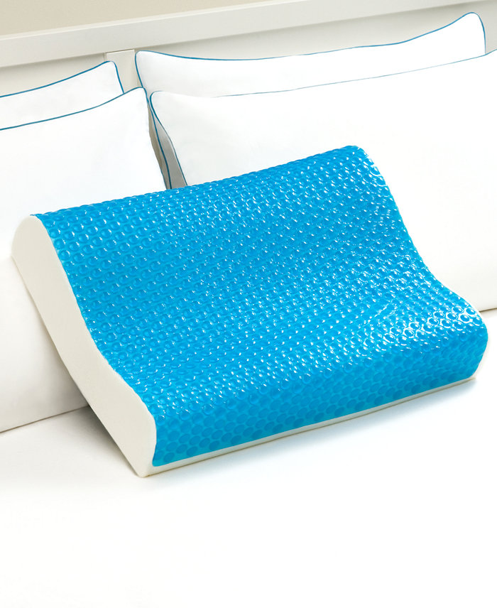 Comfort Revolution Cool Comfort Hydraluxe Standard Pillow， Gel and Custom Contour Open Cell Memory Foam