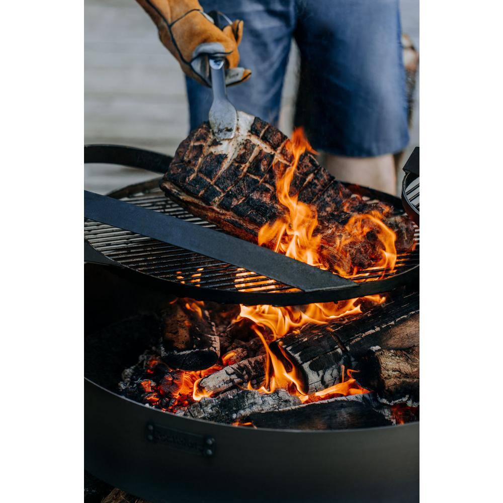 Good Directions Cook King 111000 Montana X Fire Pit 31.5 in. Diameter Includes Adjustable Grate for Cooking Wood Burning Fire Pit 111000