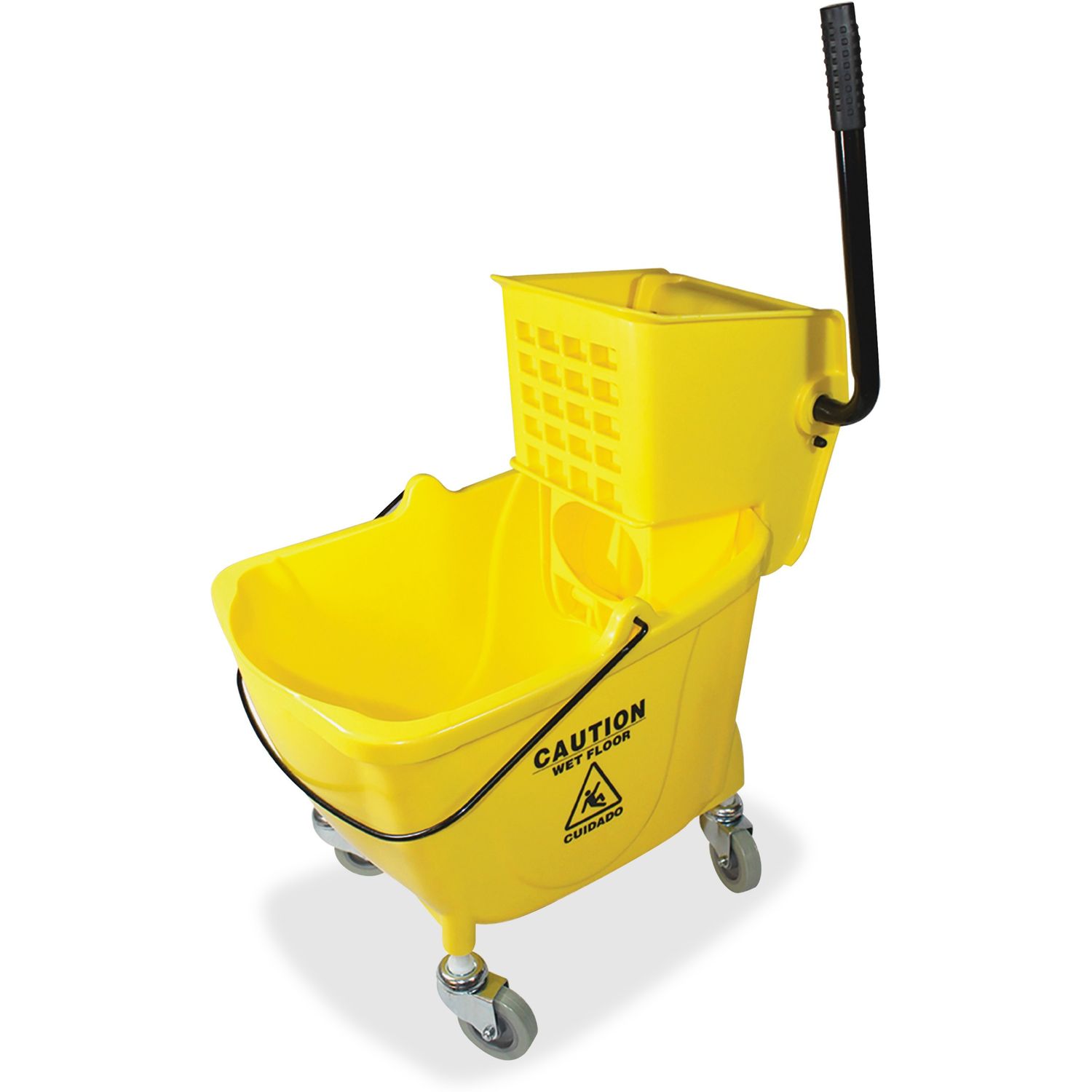 35 QT Side Press Mop Bucket Wringer Combo by Genuine Joe GJO02347