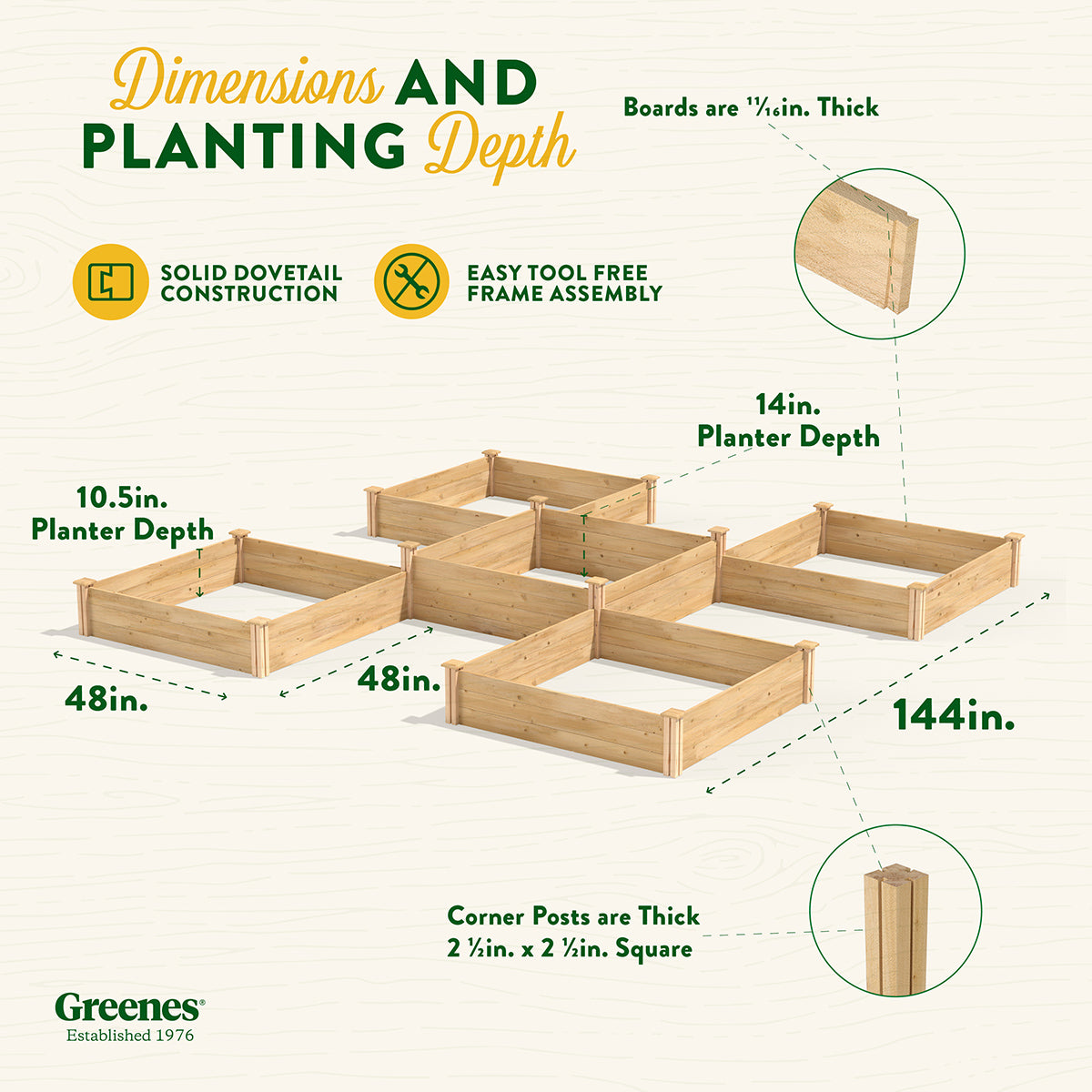 Greenes Fence 80 Square Foot Cedar Raised Garden Bed