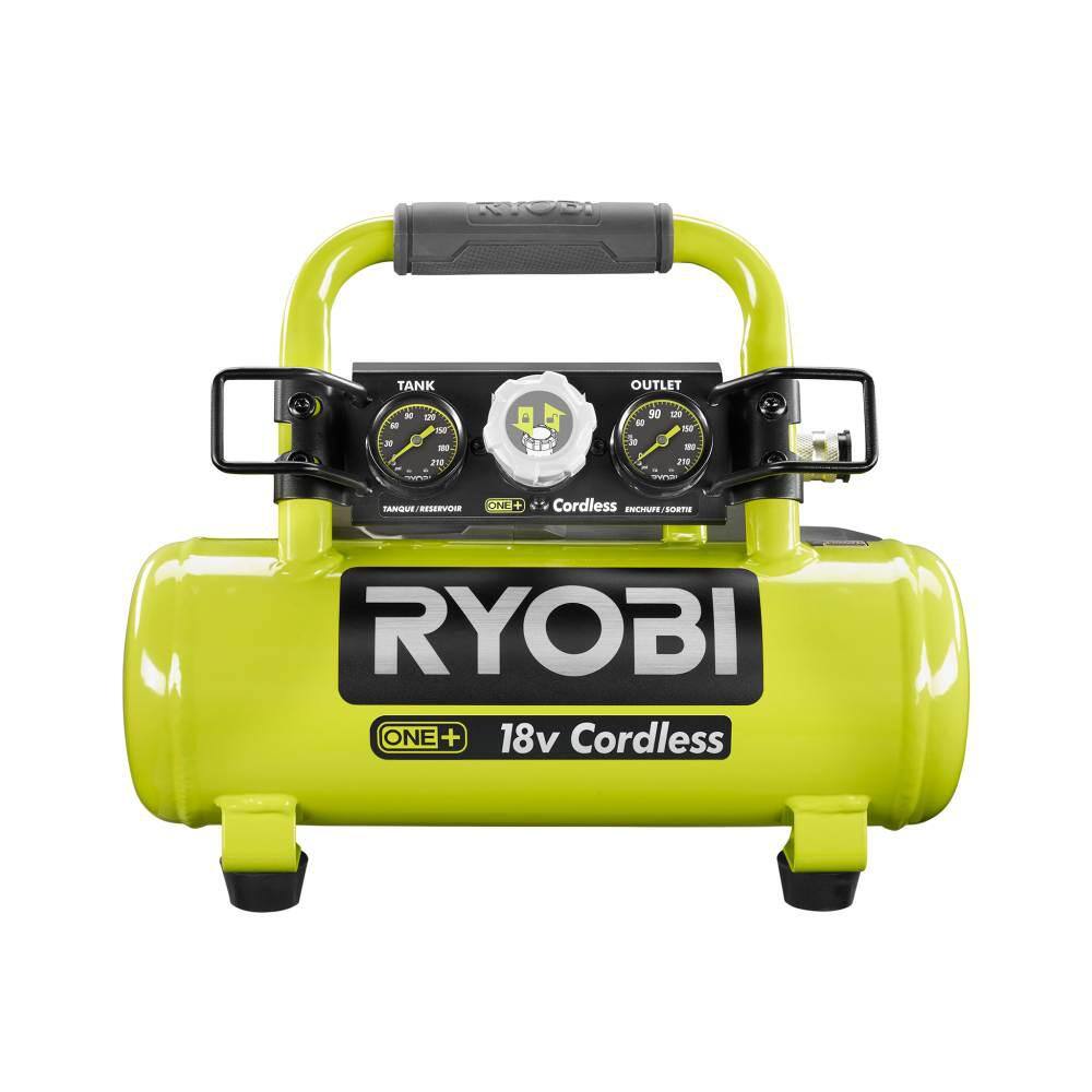 RYOBI ONE+ 18V Cordless 1 Gal. Portable Air Compressor and 2.0 Ah Compact Battery and Charger Starter Kit P739-PSK005