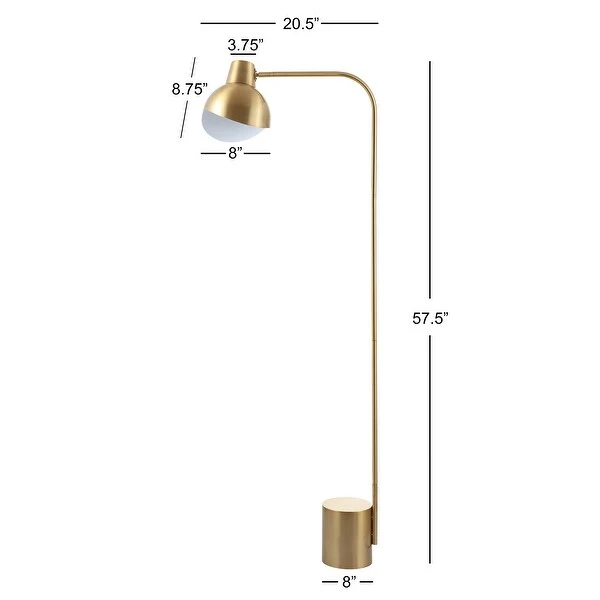 SAFAVIEH Lighting 58-inch Violetta Gold LED Floor Lamp - 20.5