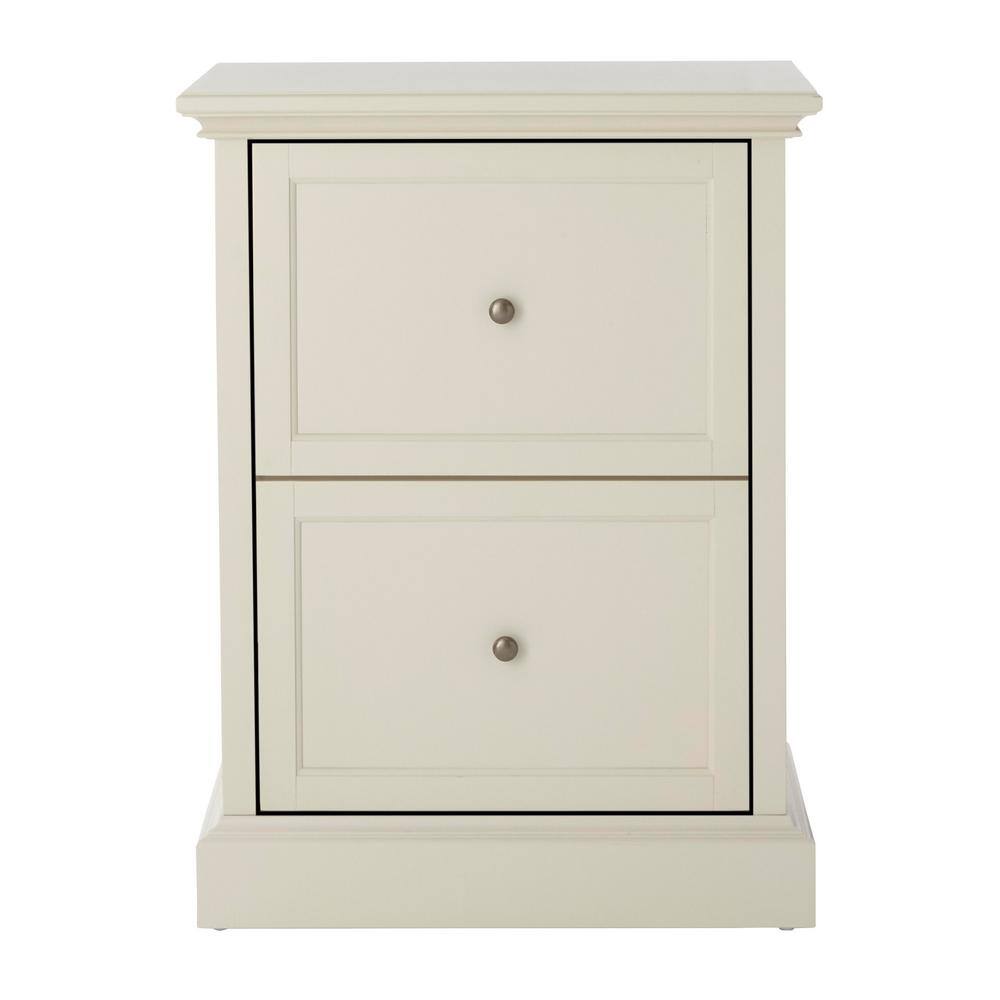 Home Decorators Collection Royce Polar Off-White 2-Drawer File Cabinet SK19051Dr1-PW