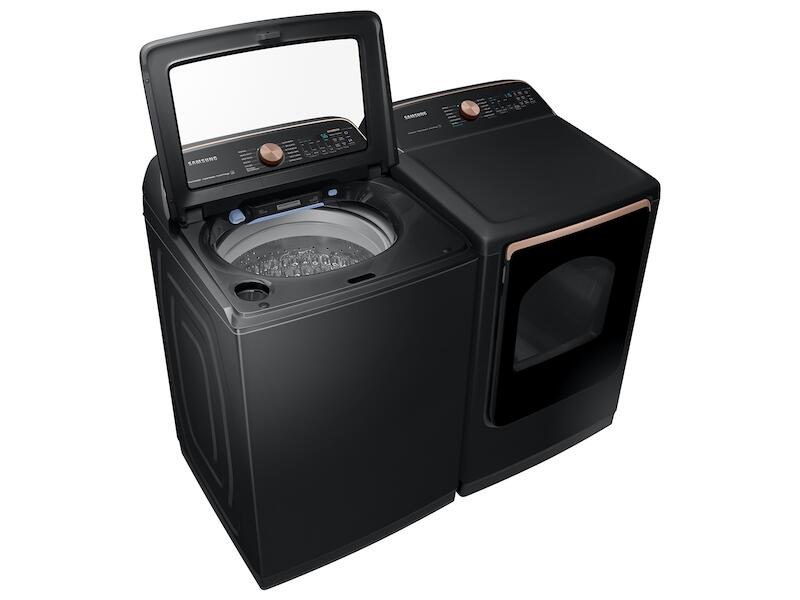 Samsung WA55A7700AV 5.5 Cu. Ft. Extra-Large Capacity Smart Top Load Washer With Auto Dispense System In Brushed Black