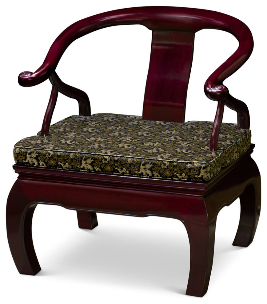 Rosewood Chow Leg Monk Chair   Asian   Armchairs And Accent Chairs   by China Furniture and Arts  Houzz