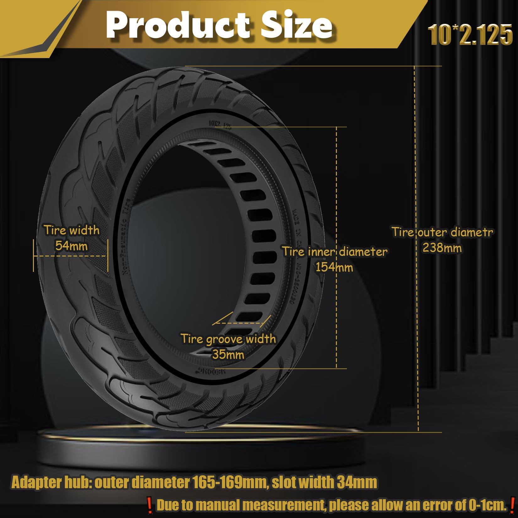 10 inch Scooter Tire   Puncture Resistant 10 x 2.125/2.0 inch Tire for Mi Pro Gotrax gxl/XR/V2/G4 Nine bot F20 E Scooter Tire