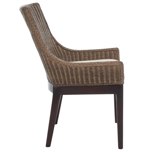 Franco Sloping Chair Brown White Wash white Safavieh