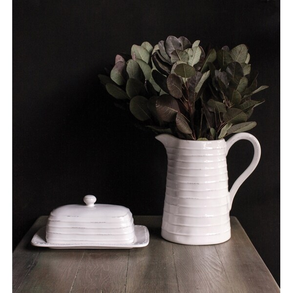 White Ceramic Pitcher