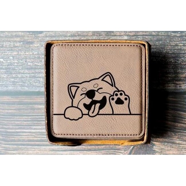 Waving Dog Coaster - Set of 6