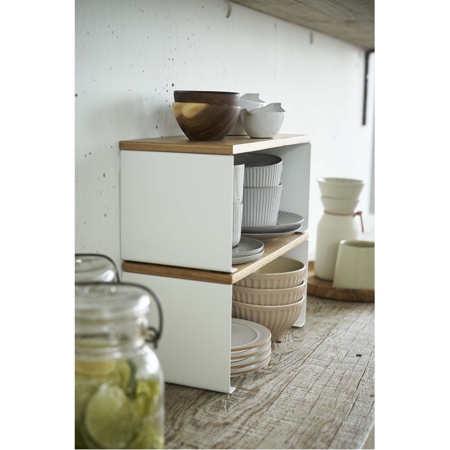 Tosca Wood-Top Stackable Kitchen Rack - Small