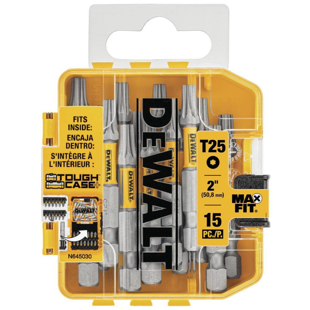 DW MAXFIT 2 in. #25 Torx Bit with Small Bulk Storage (15-Piece) DWA2TX25MF15