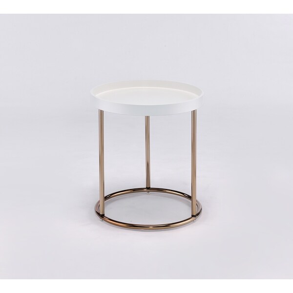 21.75 In Edie Mid Century Lipped Edge Side Table