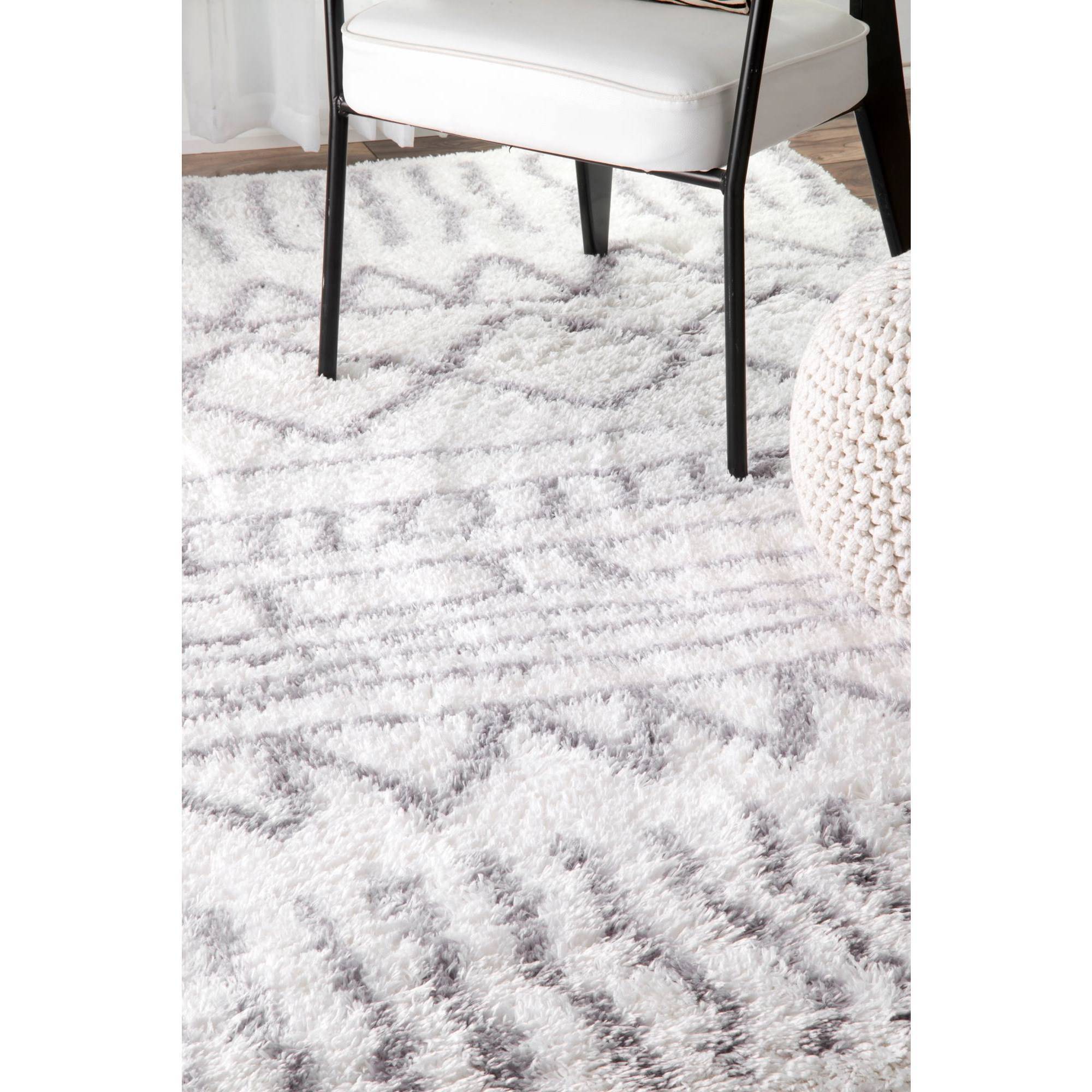 nuLOOM Renata Moroccan Shag Area Rug, 4 x 6, Gray