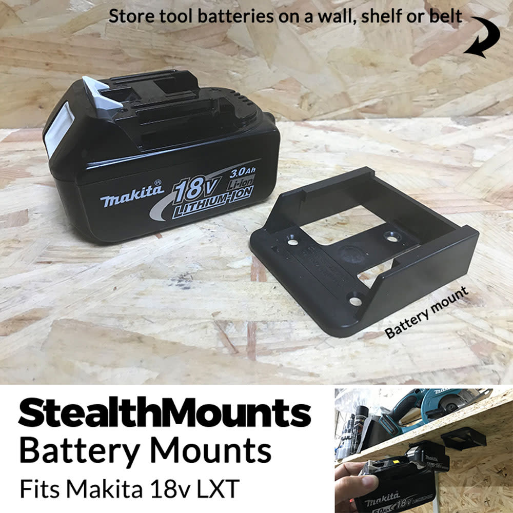 StealthMounts Battery Mount Makita LXT 18V Black 6pk ;