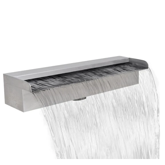 45 cm Rectangular Stainless Steel Waterfall Pool Fountains Blade Cascade Bottom Supply