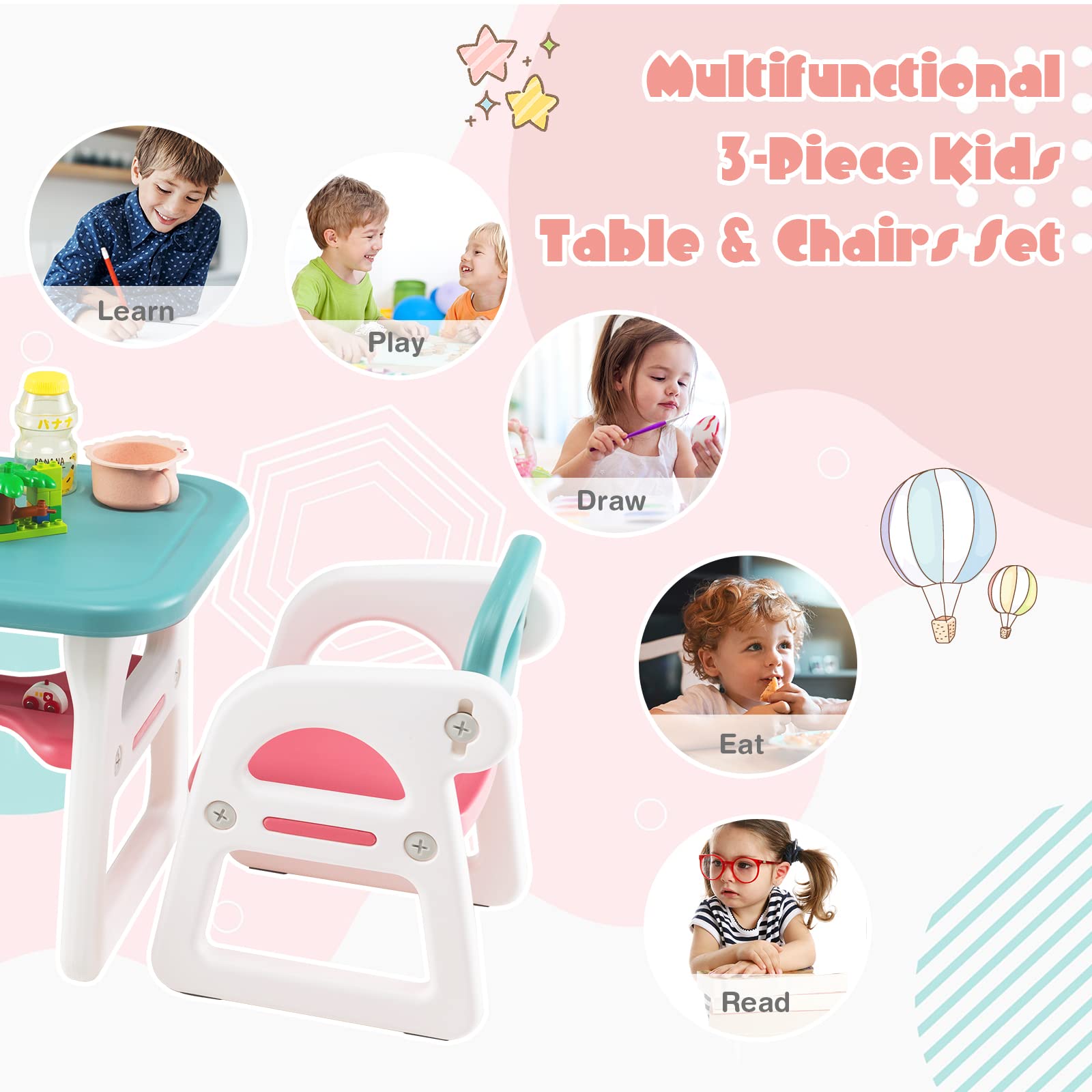 Costzon Kids Table and Chair Set