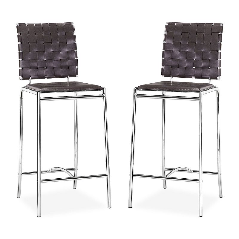 Zuo Modern Criss Cross 2-piece Counter Chair Set