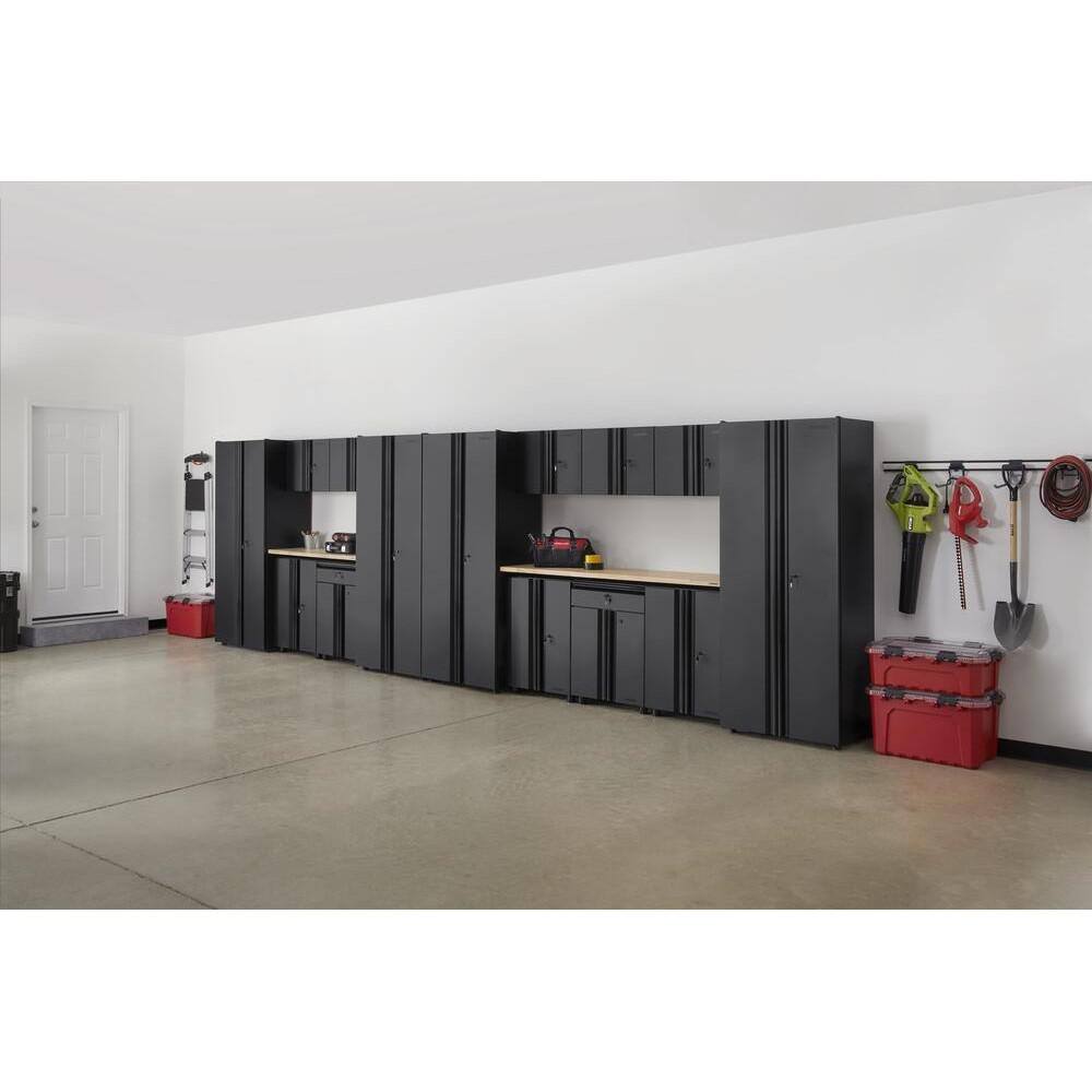 Husky 16-Piece Regular Duty Welded Steel Garage Storage System in Black (242 in. W x 75 in. H x 19 in. D) GS24016-WO