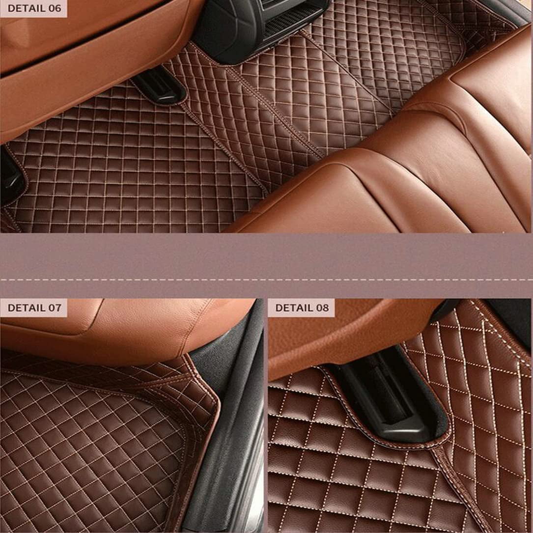 All-Weather Protection Luxury Leather Car Floor Mats for Cars， SUVs， and Trucks According to Automotive Model - for Mercedes-Benz C-Class 2 doors Coupe 2012-2014