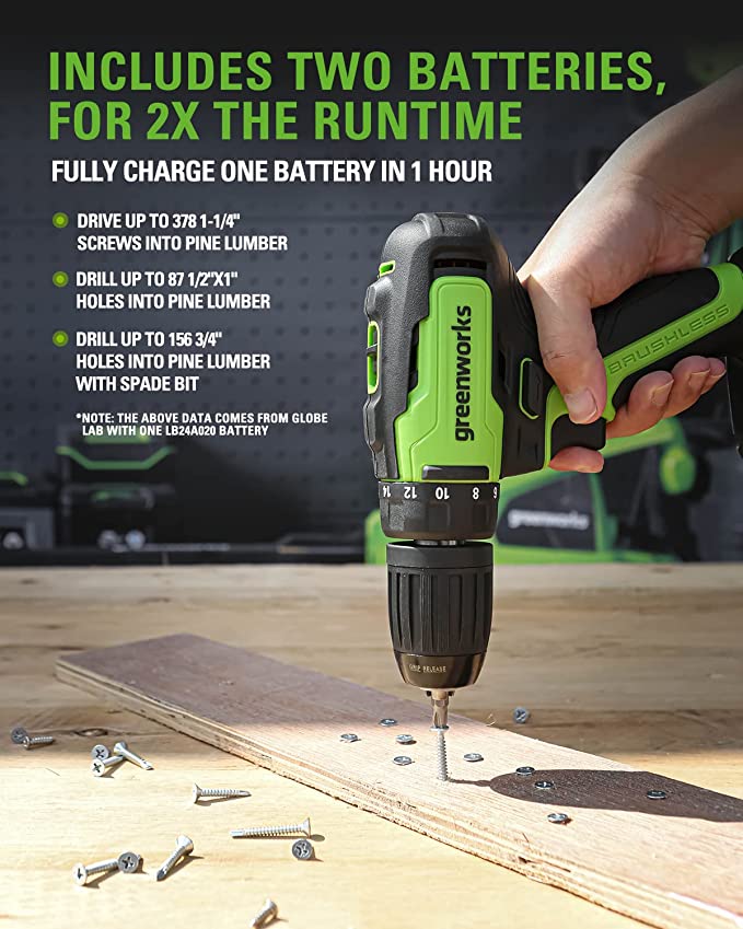 24V Drill/Driver， Multitool，  20pc Driving Set | Greenworks Tools