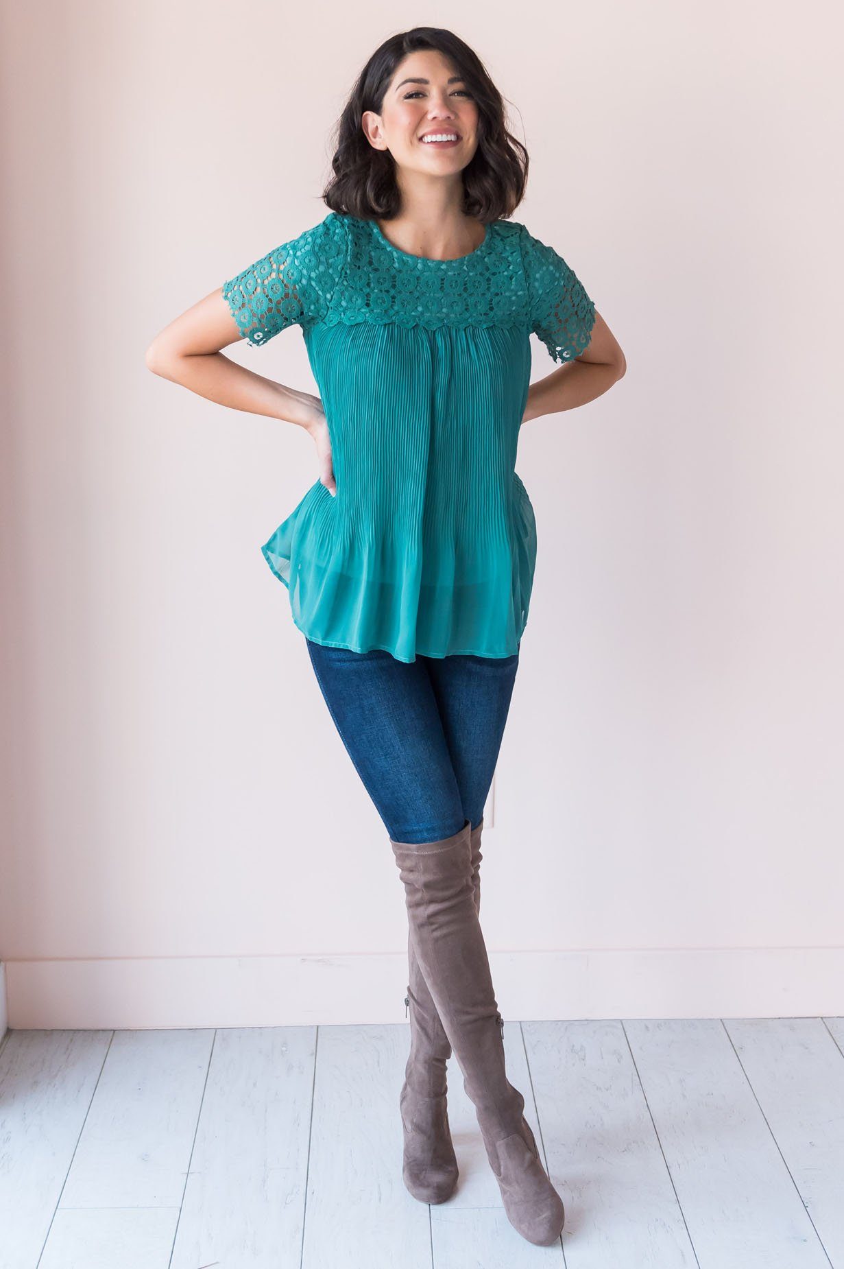 Inner Hope Modest Lace Blouse