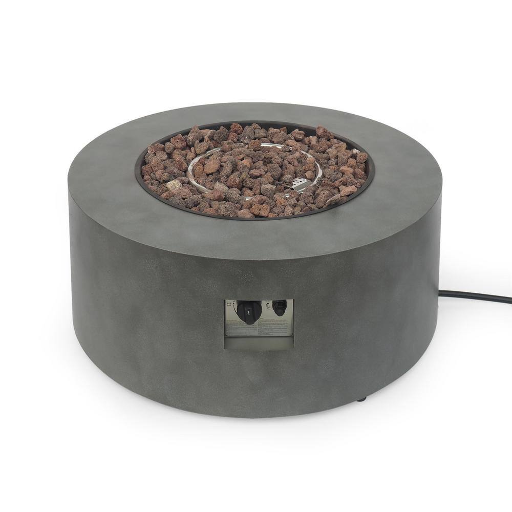 Noble House Reign Concrete Circular Metal Fire Pit (No Tank Holder) 70198