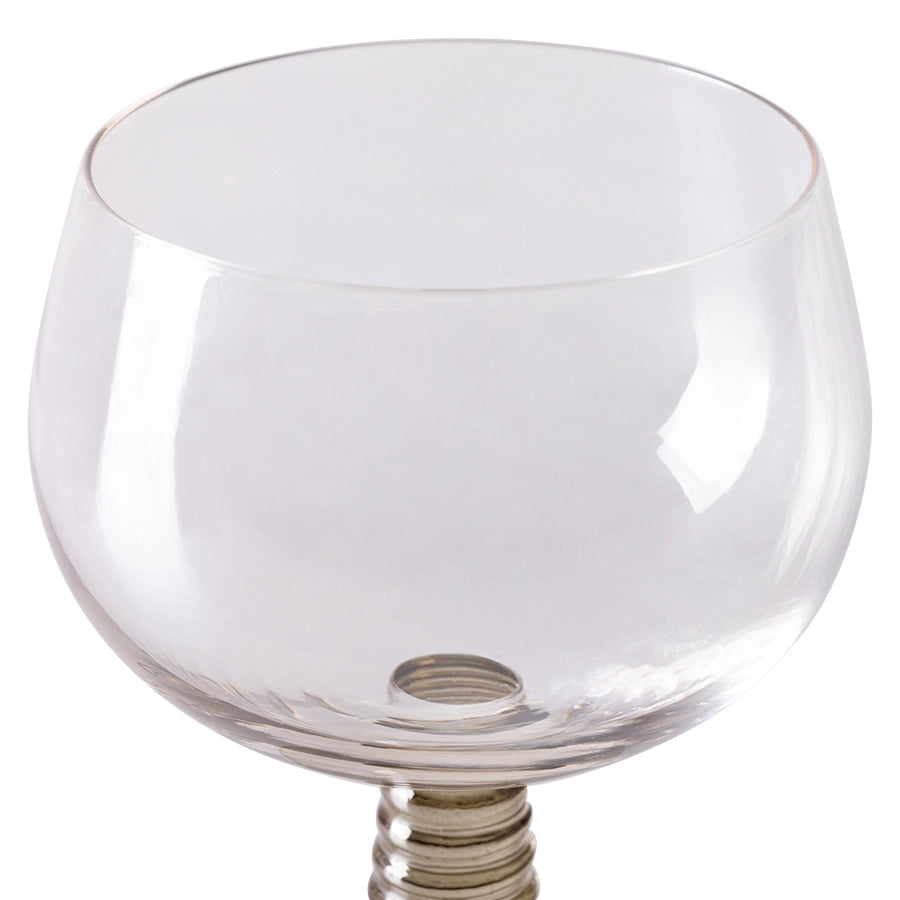 Wine glass - green - low stem