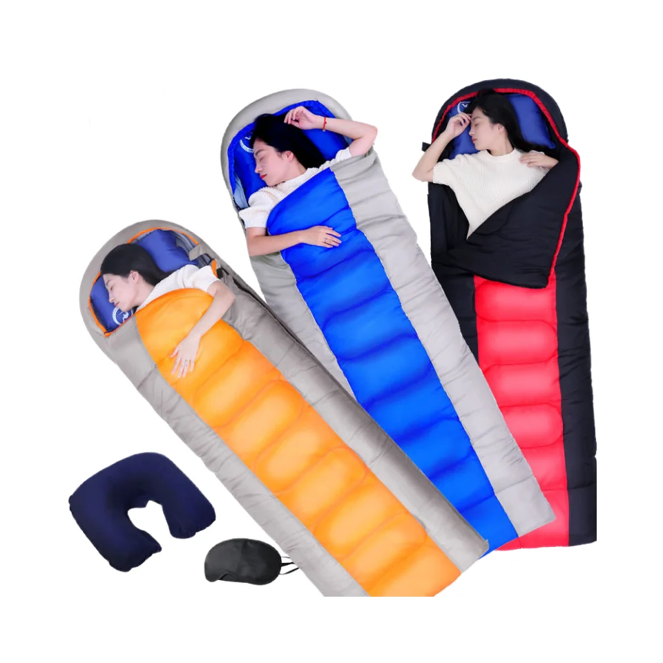 Sleeping Bag Portable Outdoor Camping Hiking Lightweight Thickened Waterproof Sleeping Bag For Sale