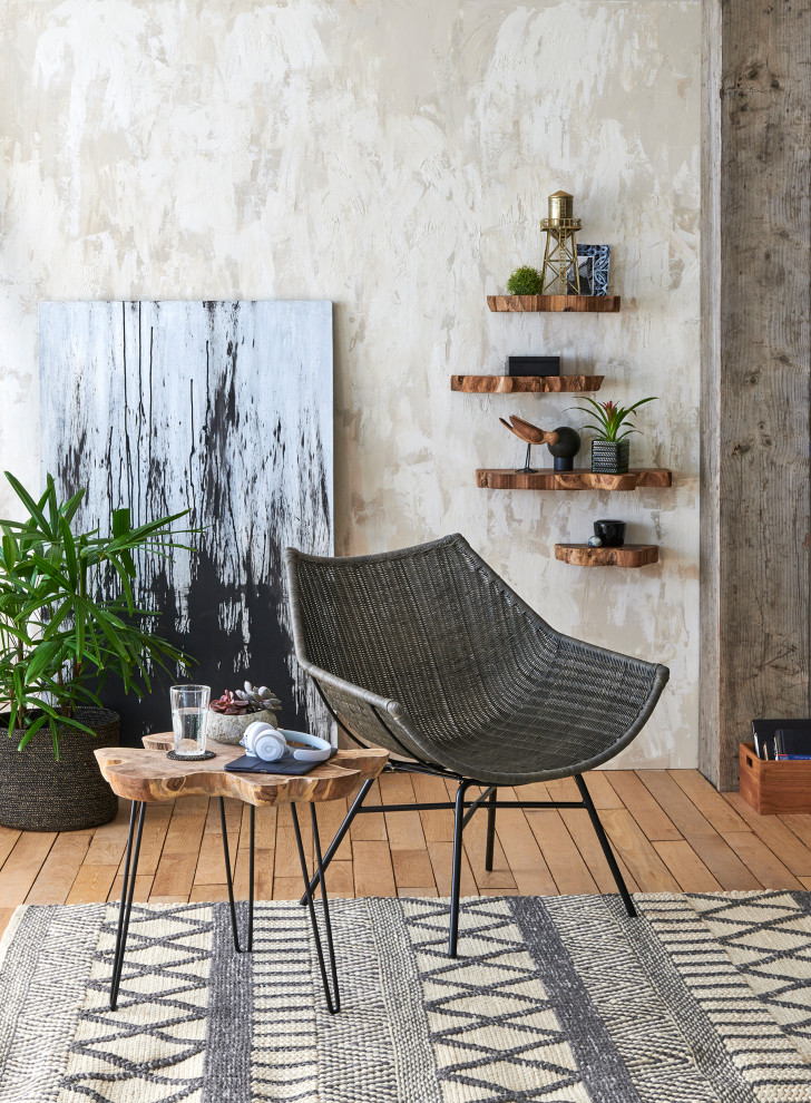 Kamala Gray Stained Rattan Lounge Chair   Tropical   Armchairs And Accent Chairs   by DESIGN IDEAS  Houzz