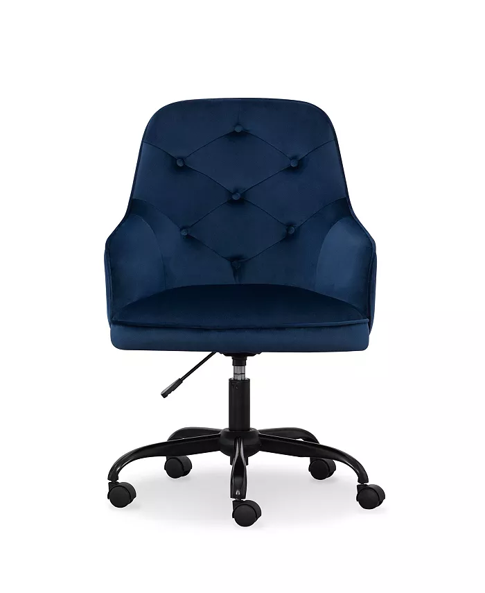 Home Furniture Outfitters Sawyer Navy Blue Velvet Task Chair