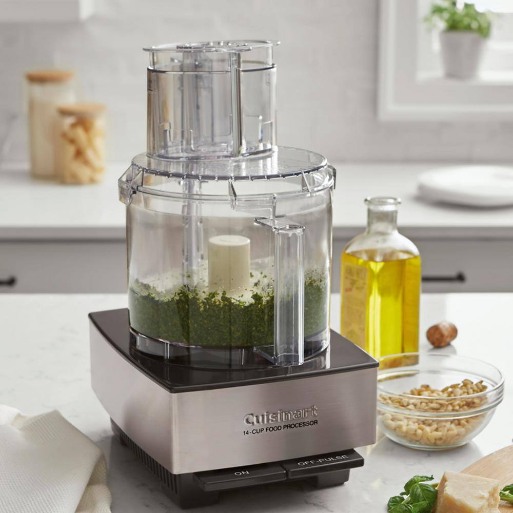 Cuisinart Custom 14-Cup 2-Speed Brushed Stainless Steel Food Processor with Pulse Control DFP-14BCNY