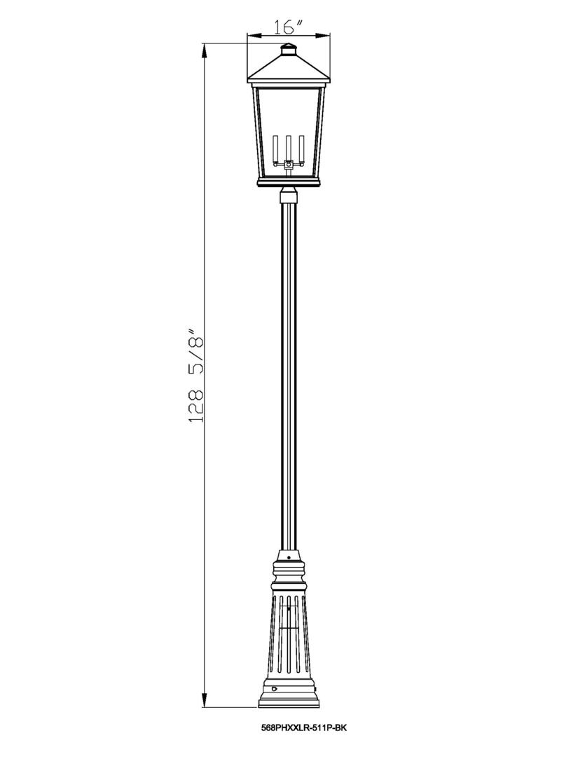 Z-Lite 568PHXXLR511PBK