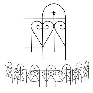 FENCY 24 in. Black Metal Decorative Outdoor Garden Border Fence HD-A-HW89009