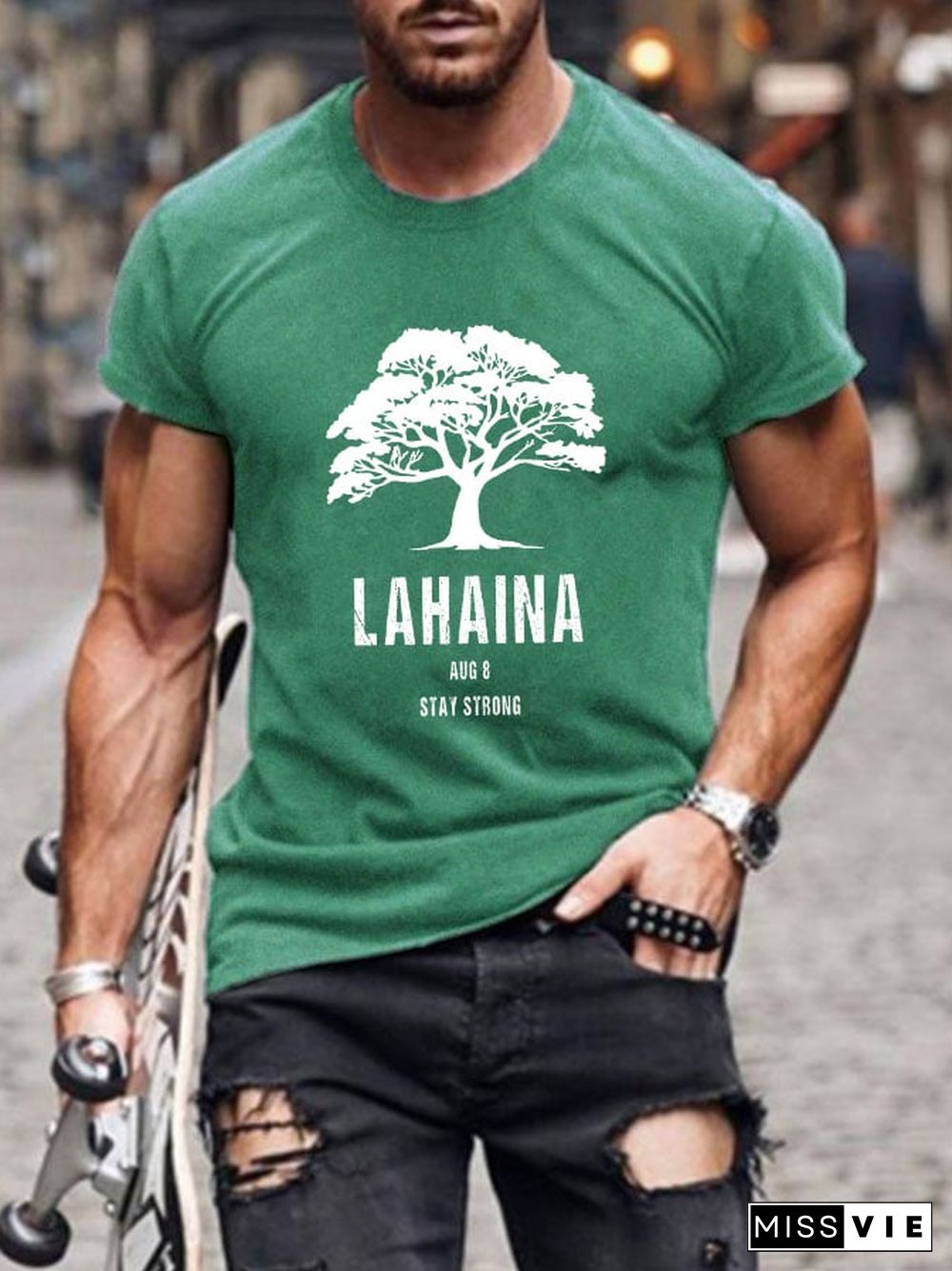 Men's lahaina aug 8 stay strong T-shirt