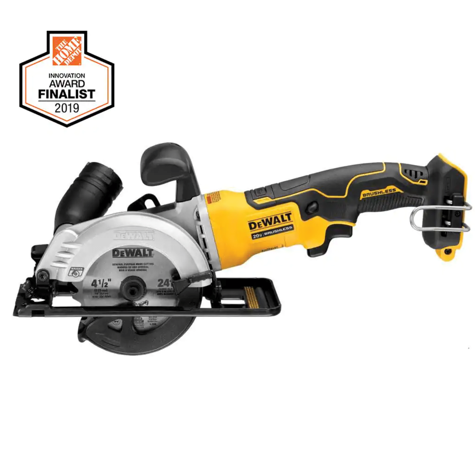 Dewalt Atomic 20V Max Cordless Brushless Compact 1/2 in. Drill/Driver， (2) 20-Volt 1.3Ah Batteries and 4-1/2 in. Circular Saw (DCD708C2W571B)