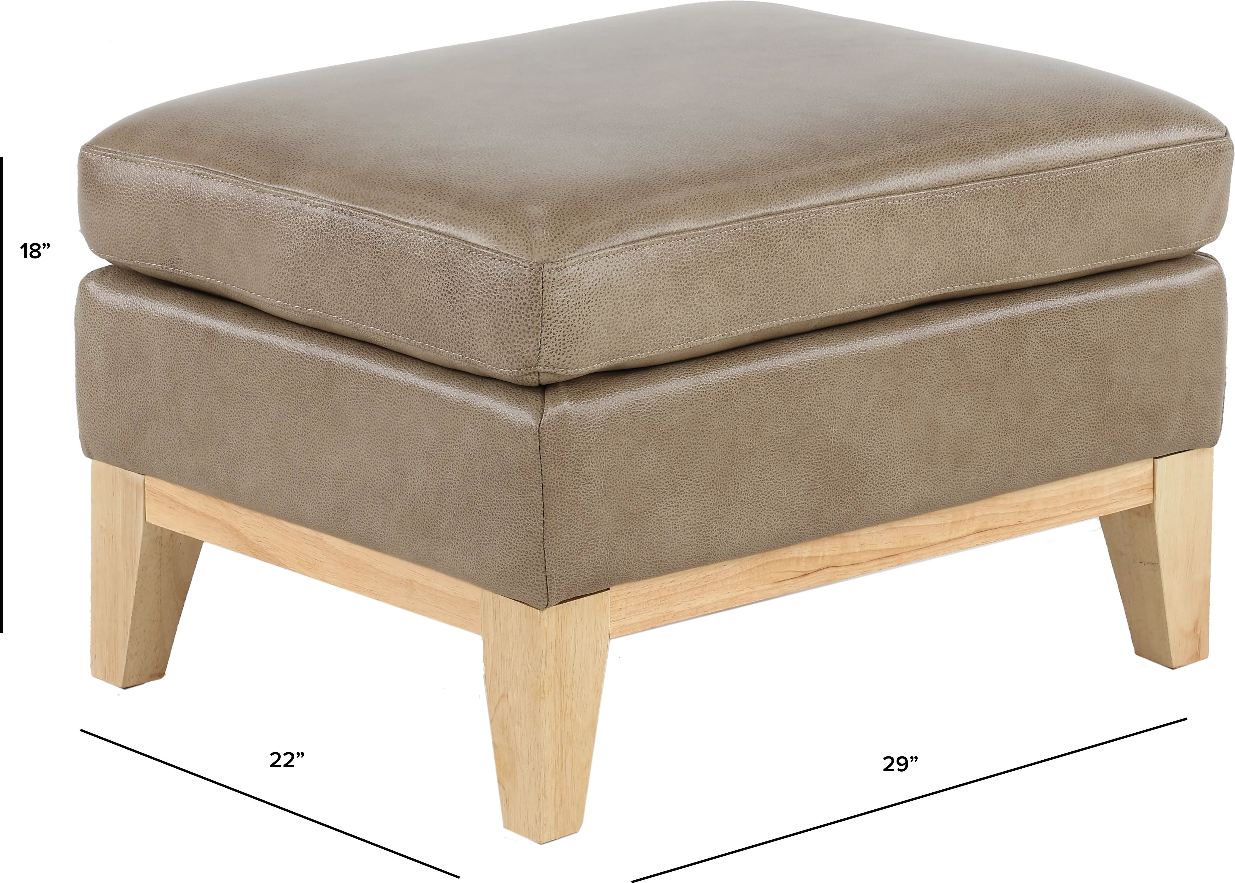 Cammack Sandy Brown Leather Ottoman